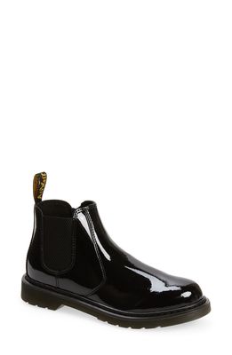 Dr. Martens Kids' 2976 Patent Chelsea Boot in Black