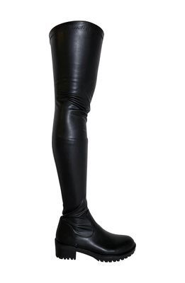 AZALEA WANG Eureva Over the Knee Boot in Black