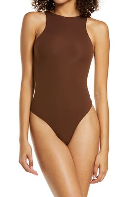 SKIMS Fits Everybody High Neck Bodysuit in Cocoa