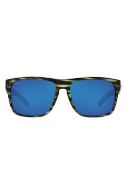 Costa Del Mar 59mm Polarized Square Sunglasses in Grey Blue