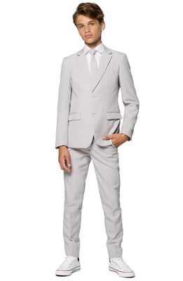OppoSuits Groovy Grey Three-Piece Suit