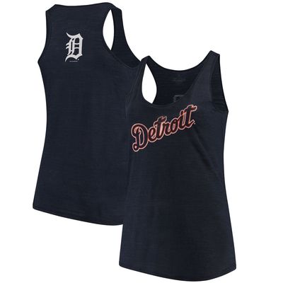 Women's Soft as a Grape Navy Detroit Tigers Plus Size Swing for the Fences Racerback Tank Top