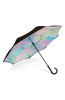 ShedRain Reverse Auto Open Umbrella in Iridescent