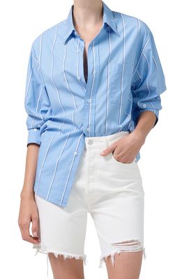 Citizens of Humanity Kayla Long Sleeve Button-Up Shirt in Canyon Stripe