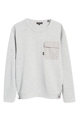 Ted Baker London Birchin Flap Pocket Sweatshirt in Grey Marl