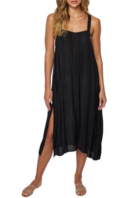 O'Neill Saltwater Solids Miranda Sleeveless Cover-Up Midi Dress in Black