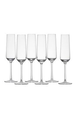 Schott Zwiesel Pure Set of 6 Champagne Flutes in Clear