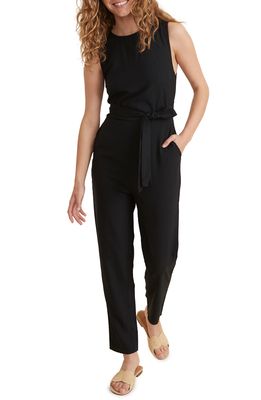 Marine Layer Eloise Belted Jumpsuit in Black
