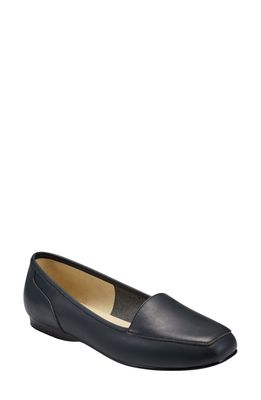 Bandolino Liberty Leather Flat in Navy Leather