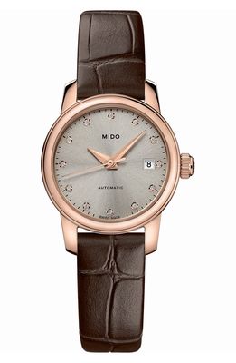 MIDO Baroncelli Lady Leather Strap Watch