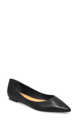 Botkier Annika Pointed Toe Flat in Black Nappa Leather