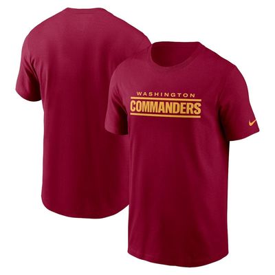 Men's Nike Burgundy Washington Commanders Wordmark T-Shirt