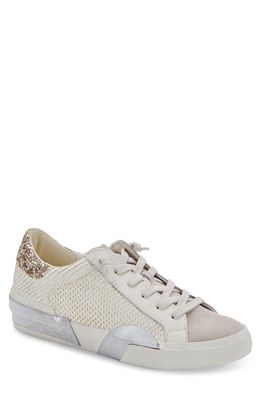 Dolce Vita Zina Sneaker in Off White Embossed Leather