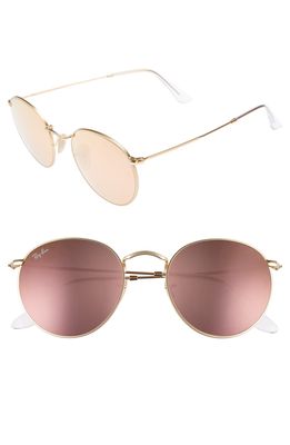 Ray-Ban Icons 53mm Retro Sunglasses in Brown/Pink