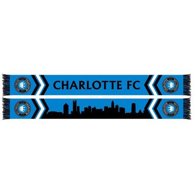 RUFFNECK SCARVES Blue Charlotte FC Skyline Knit Scarf