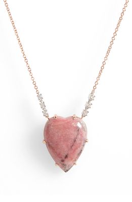 Meira T Rhodonite & Diamond Necklace in Pink