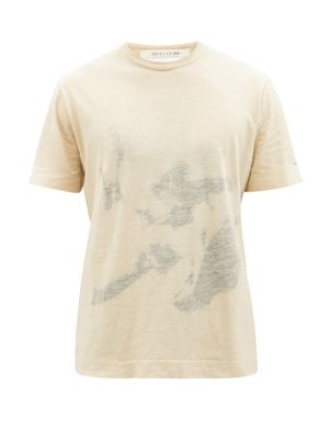 1017 ALYX 9SM - Graphic-print Cotton-jersey T-shirt - Mens - Beige