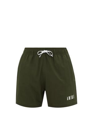 Amiri - Logo-print Swim Shorts - Mens - Green