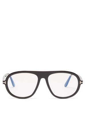 Tom Ford Eyewear - Navigator Acetate Glasses - Mens - Black