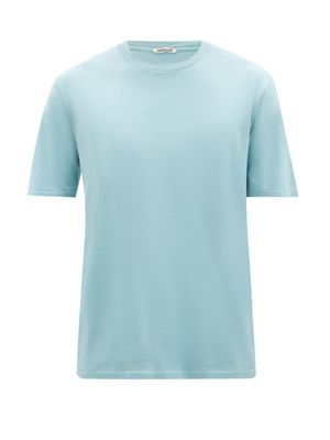 Auralee - Crew-neck Supima-cotton Jersey T-shirt - Mens - Blue