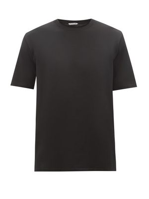 Auralee - Crew-neck Supima-cotton Jersey T-shirt - Mens - Black