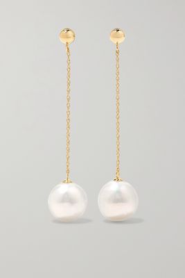 Anissa Kermiche - Girl With A Pearl 14-karat Gold Pearl Earrings - one size