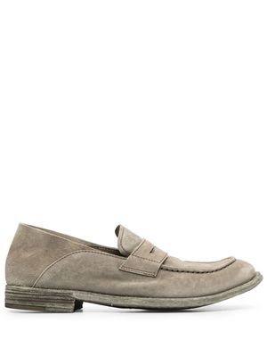 Officine Creative Lexikon/516 suede penny loafers - Grey