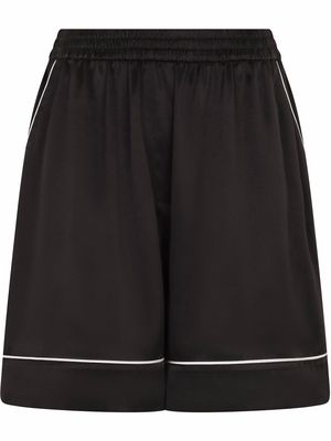 Dolce & Gabbana contrast-detail silk shorts - Black