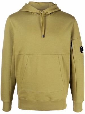C.P. Company logo-patch pullover hoodie - Green