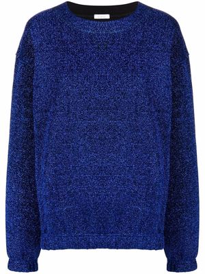 Oséree Lumiere metallic round-neck sweatshirt - Blue