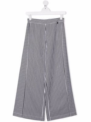 Monnalisa striped wide-leg trousers - Black