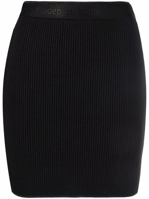Rodebjer ribbed-knit fitted miniskirt - Black