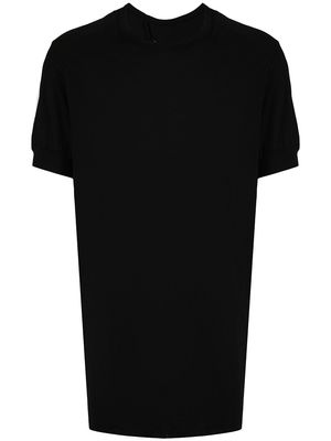 Boris Bidjan Saberi raw-cut hem cotton T-shirt - Black