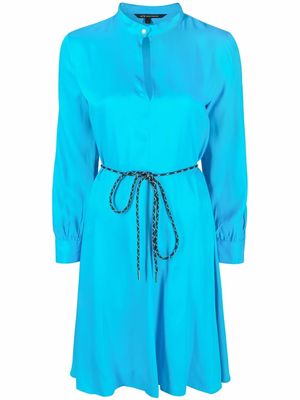 Armani Exchange satin belted mini dress - Blue