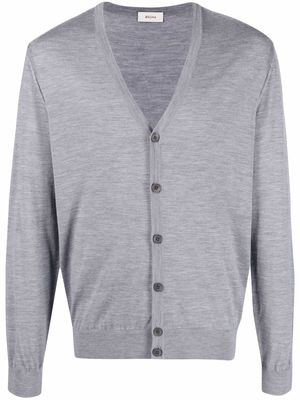 Z Zegna V-neck knit cardigan - Grey