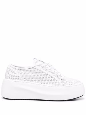 Vic Matie embossed-logo leather sneakers - White