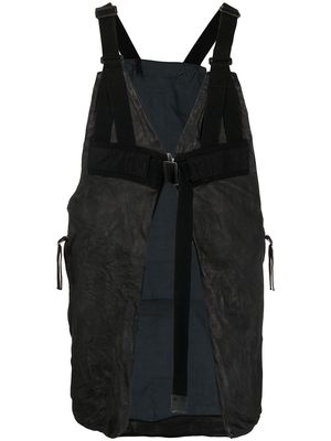 Boris Bidjan Saberi buckle-fastened leather vest - Black