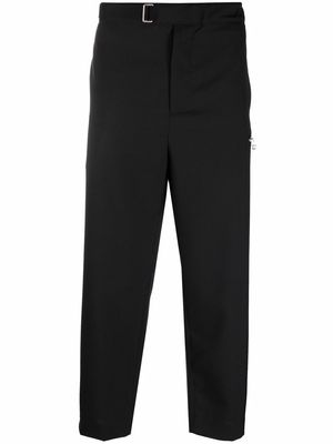 OAMC cropped straight-leg belted trousers - Black