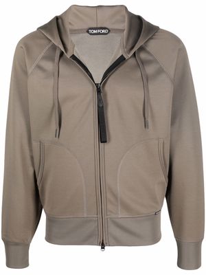 TOM FORD zip-fastening track jacket - Brown