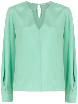 Martha Medeiros Cecilia silk blouse - Green
