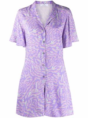 PS Paul Smith Abstract Animal shirt dress - Purple