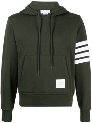 Thom Browne 4-Bar stripe cotton hoodie - Green