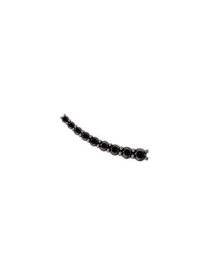 ALINKA 'Dasha' black diamond left side large slider earring - Metallic