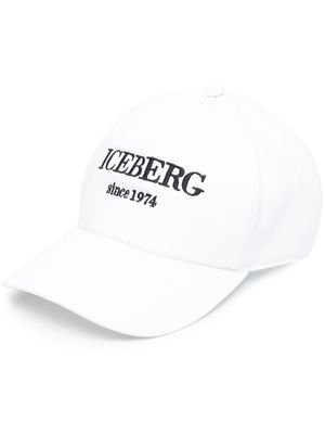 Iceberg embroidered baseball cap - White