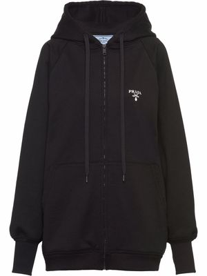 Prada logo-print hoodie - Black