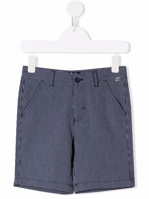 Il Gufo pinstripe chino shorts - Blue
