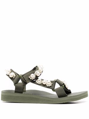 Arizona Love Trekky pearl-embellished sandals - Green