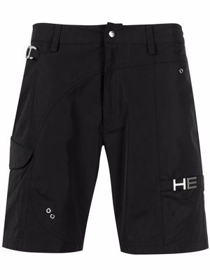 HELIOT EMIL logo-lettered cargo shorts - Black