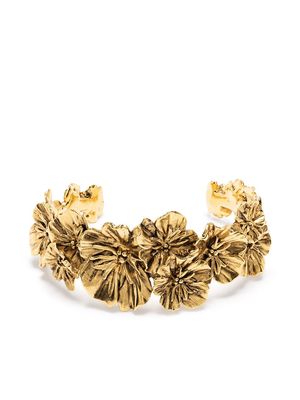 Goossens Talisman poppy flower cuff - Gold