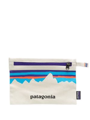 Patagonia stripe print wash bag - Neutrals